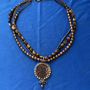 SILPADA Tiger's Eye Bronze Necklace N1838